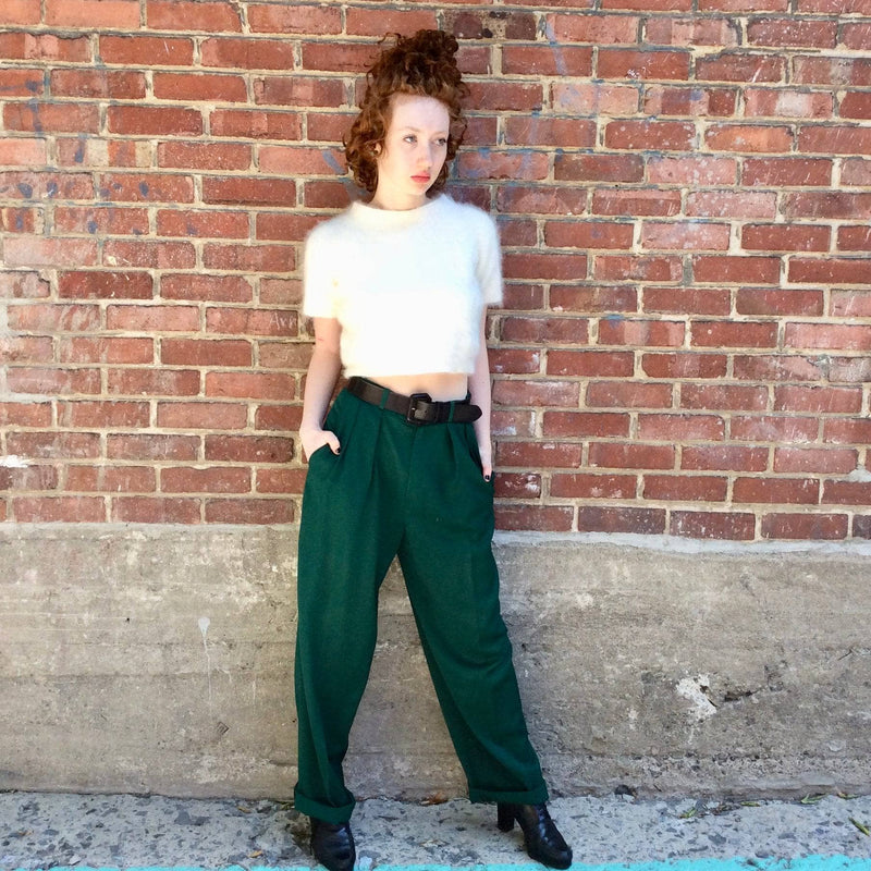 1980s Guy Laroche High-waisted trousers Size 8-10 sold by bohemevintage.com Montreal