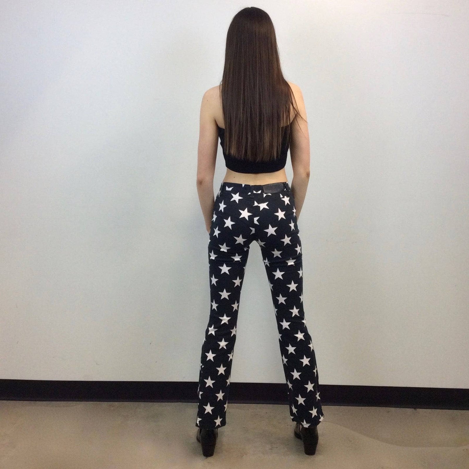 90s Y2K MOSCHINO JEANS デザイン フレアパンツ N870 Moschino Jeans Y2K Vintage Japanese Koi Fish Retro Flared