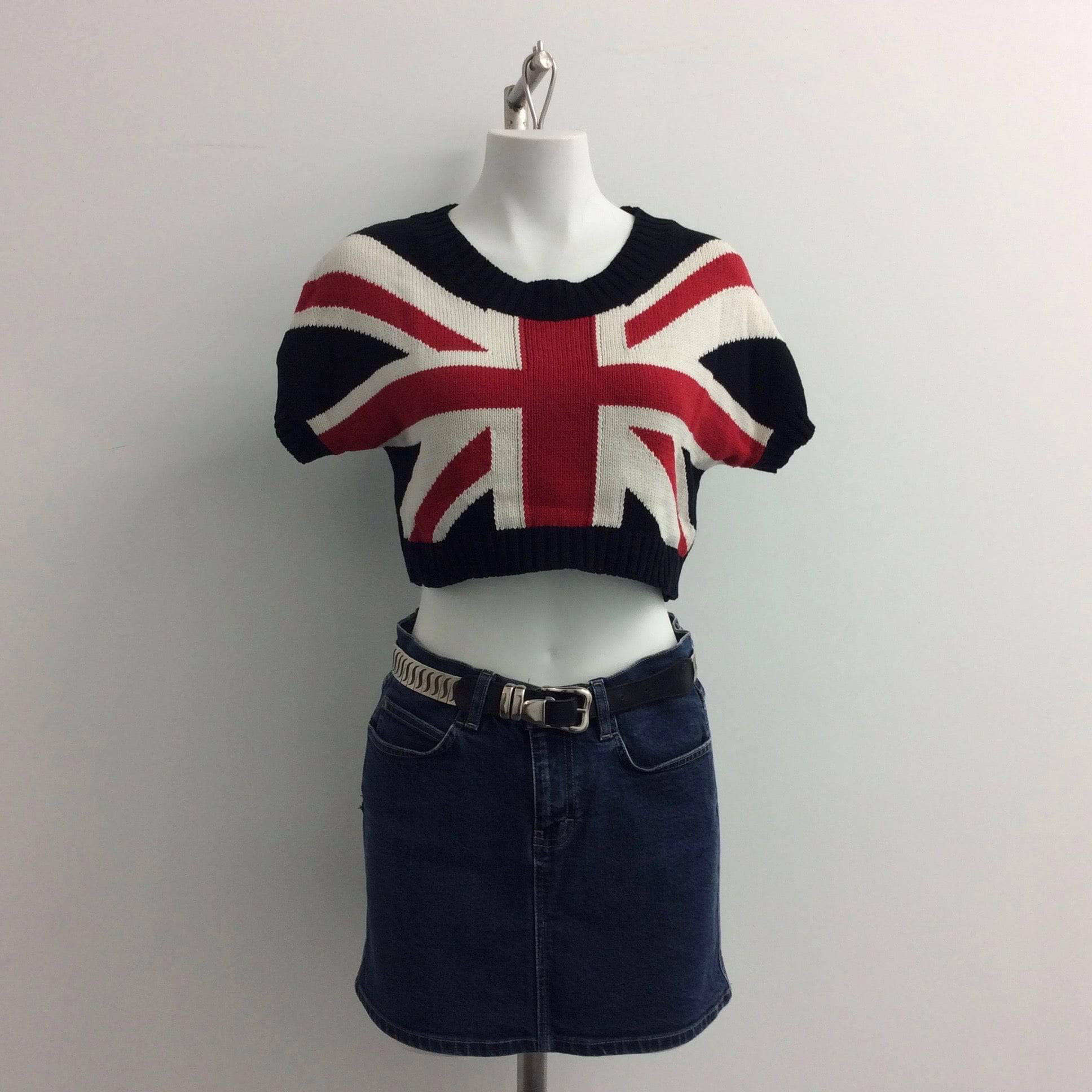 1990s Calvin Klein Medium Rise Denim Mini Skirt, Size Small, sold by bohemevintage.com Montreal