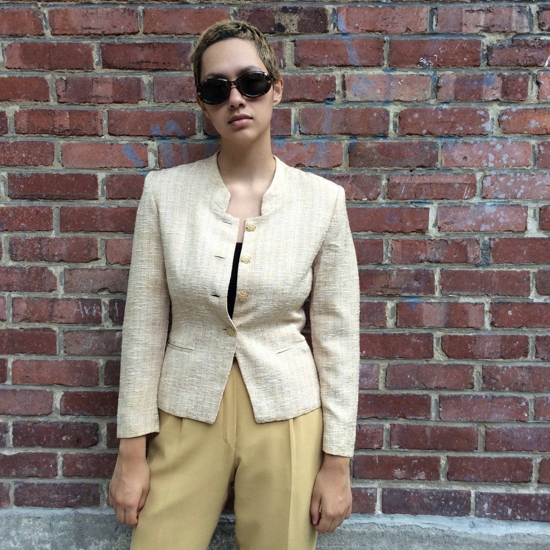 1990s Pierre Cardin Designer Fitted Blazer size Small, sold by bohemevintage.com Montreal