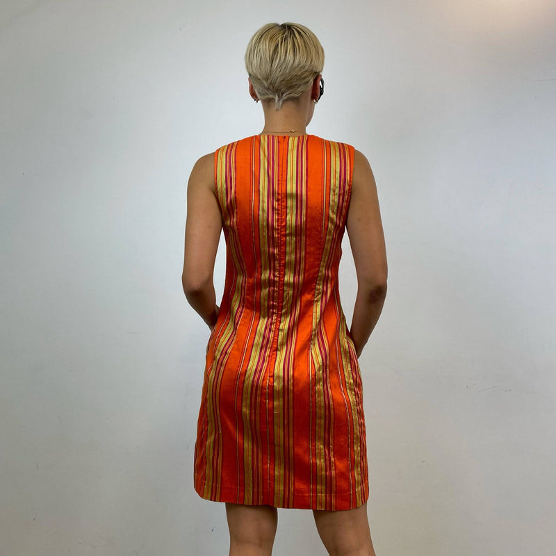 Back view of 1990s Sleeveless Silk Sheath Dress Size Small sold by bohemevintage.com Montrreal