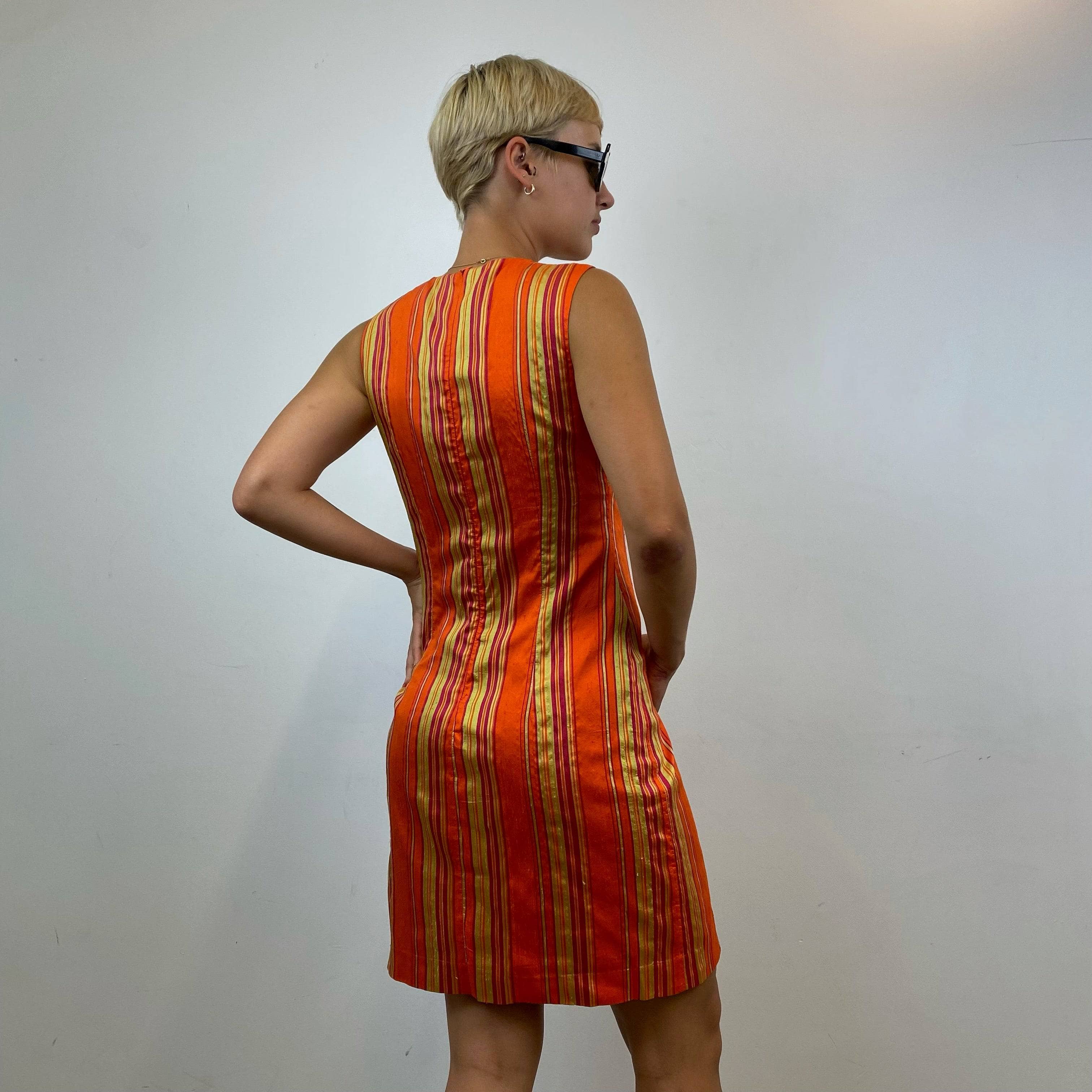 Back view of 1990s Sleeveless Silk Sheath Dress Size Small sold by bohemevintage.com Montrreal