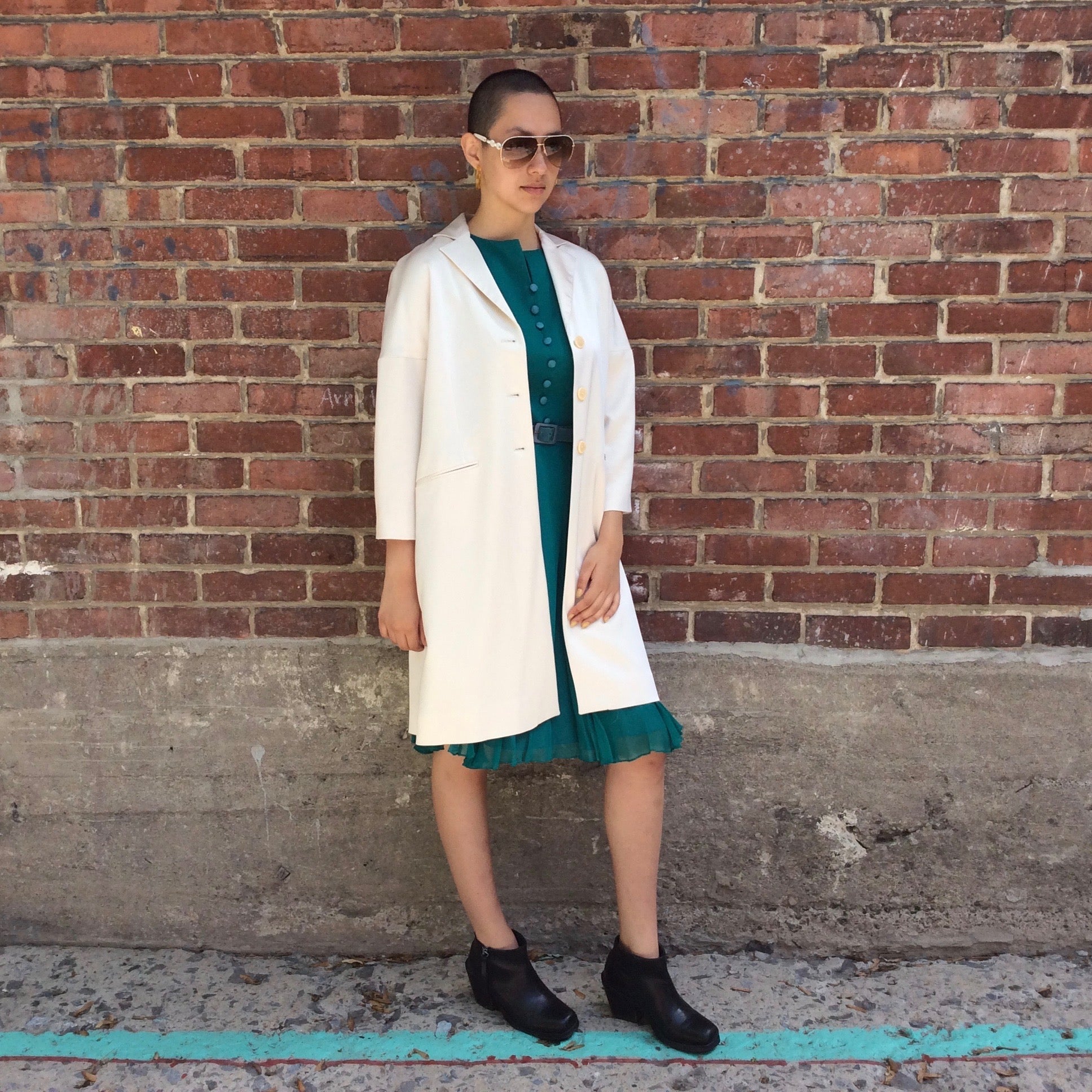 Bohème Vintage Outerwear BCBG Maxazria Knee-Length Satin Evening Coat S