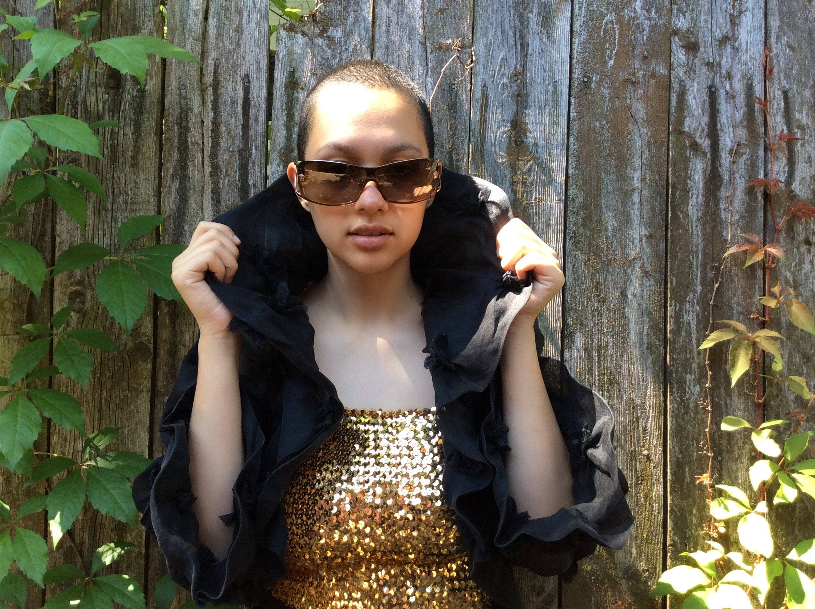 Black Silk Chiffon Bolero size Medium/Large, sold by bohemevintage.com Montréal