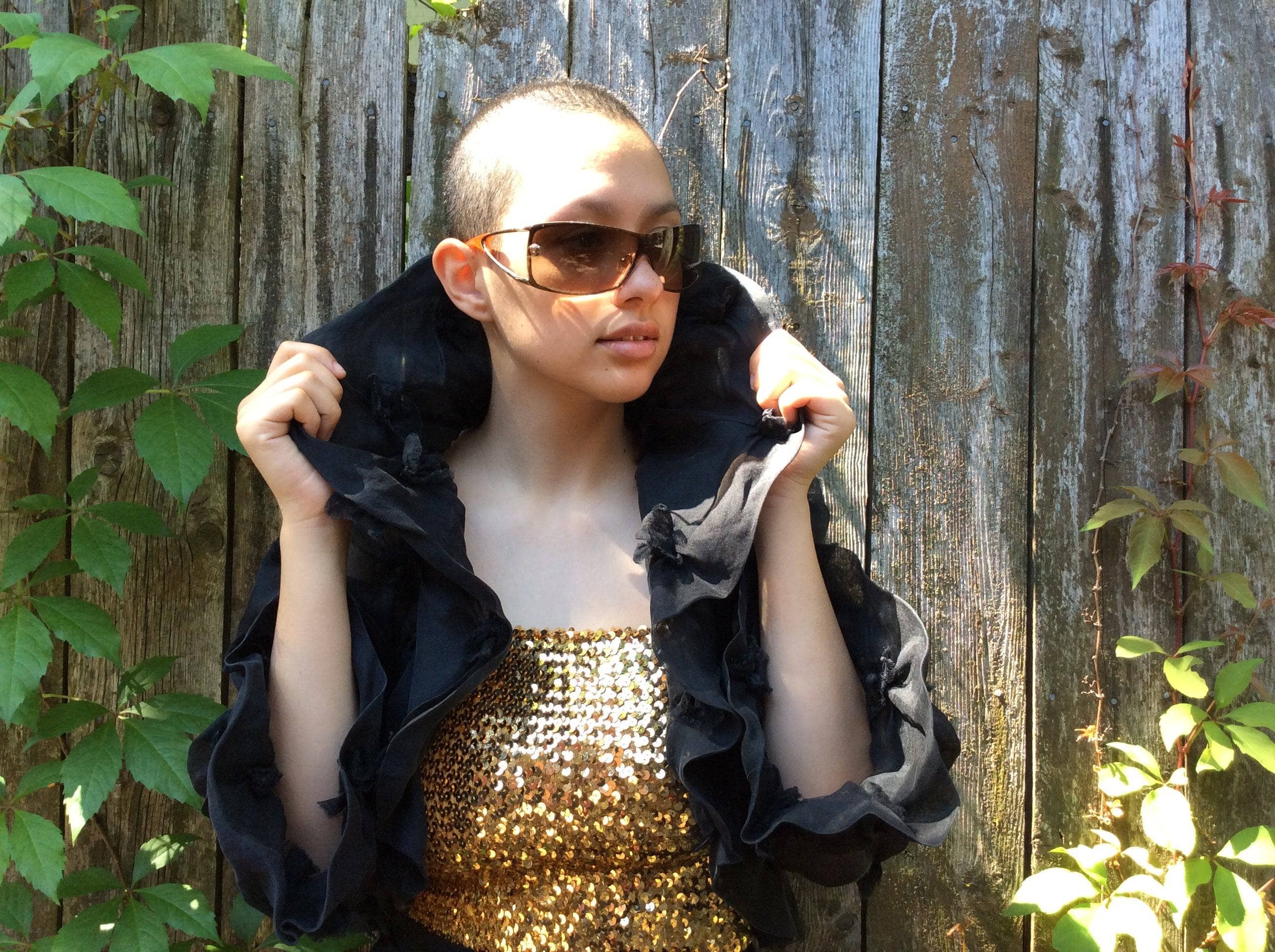 Black Silk Chiffon Bolero size Medium/Large, sold by bohemevintage.com Montréal