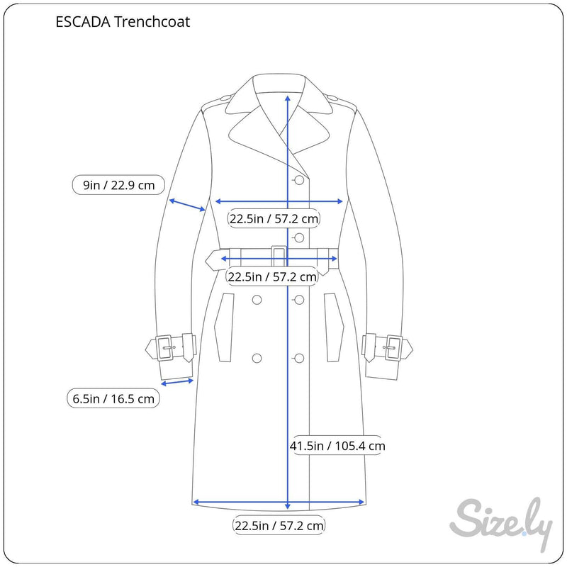 ESCADA Knee length Snake Print Designer Trench Coat