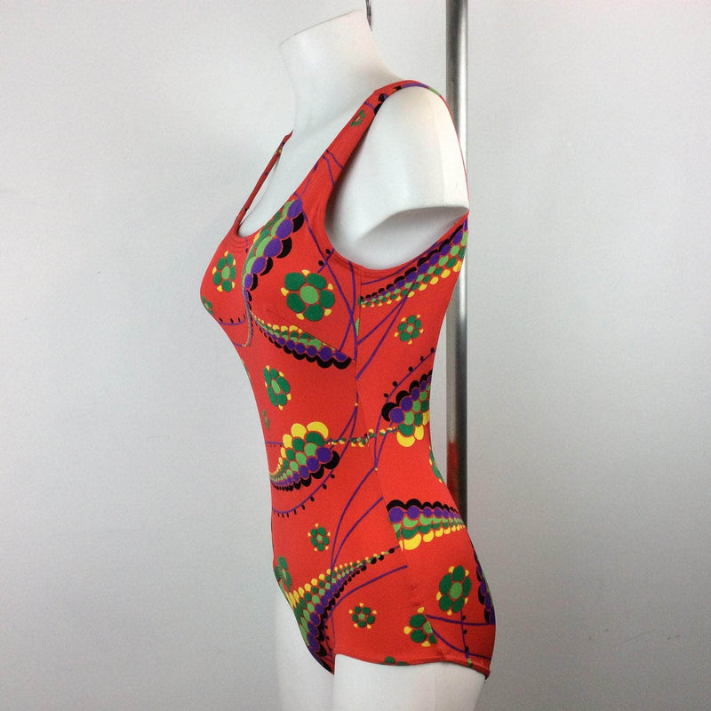 1960s-70s One-piece Open Back Bathing Suit Small