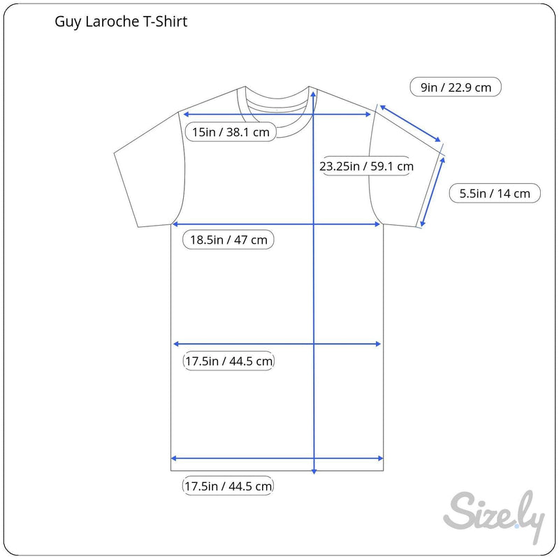 Measurements of Back Side of Guy Laroche Nautical Design Colour Block Striped T-shirt size Small/Medium, sold by bohemevintage.com Montréal