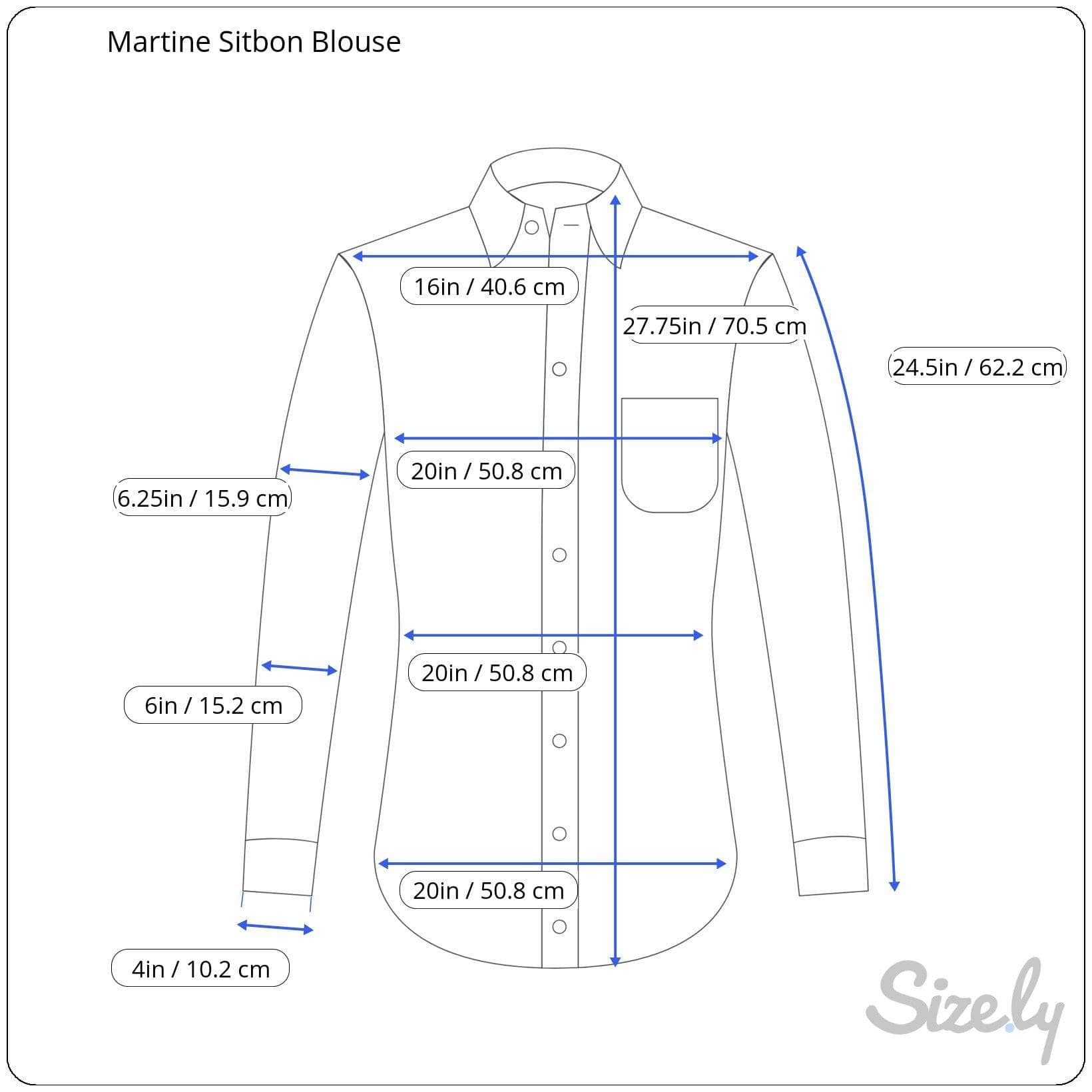 Measurements of Martine Sitbon Off-White Buttoned up shirt Size Small-Medium sold by bohemevintage.com