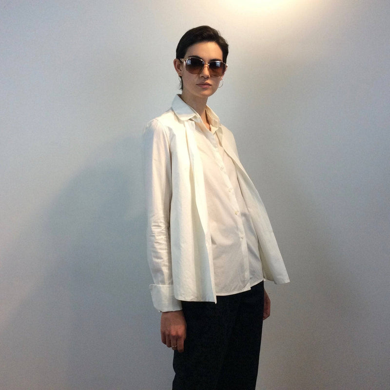 Martine Sitbon Off-White Blouse Size Small-Medium sold by bohemevintage.com