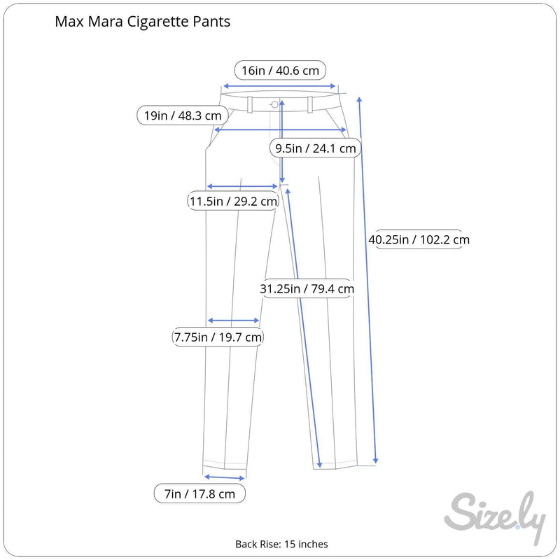 Max Mara Pantalon cigarette en laine marron S/M