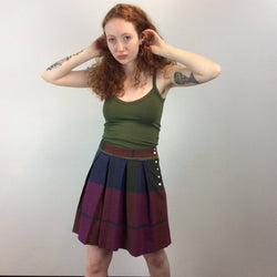 Tommy Hilfiger Wool Blend Pleated Plaid Skirt sold by bohemevintage.com 