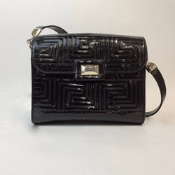 Valentino Orlandi Quilted Black Patent Leather Purse