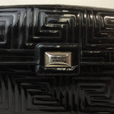 Valentino Orlandi Designer Black w/Gold Quilting Leather Bag w/Chain