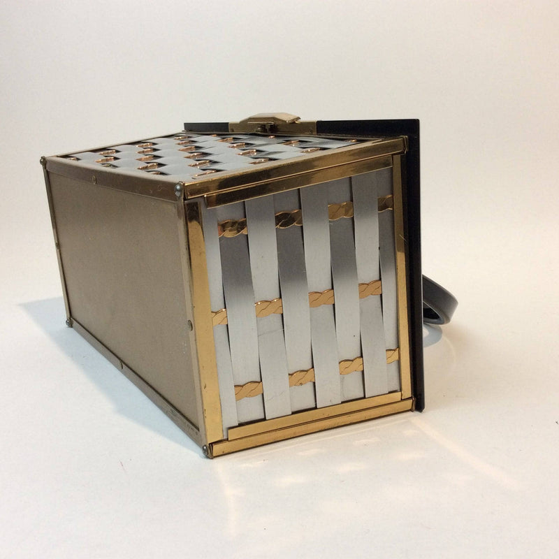 Black & Gold Enamel Compact Purse Art Deco Cigarette Case 1930's Mesh –  Power Of One Designs